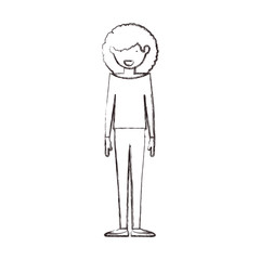 Girl icon. Female avatar person people and human theme. Isolated design. Vector illustration