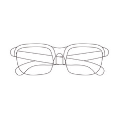 Glasses icon. Fashion style and accessory theme. Isolated design. Vector illustration