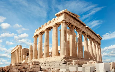 Gordijnen Parthenon op de Akropolis in Athene, Griekenland © tilialucida