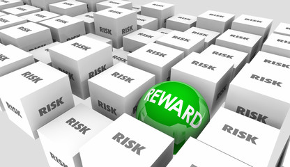 Risk Vs Reward Return On Investment Results Outcome 3d Illustrat