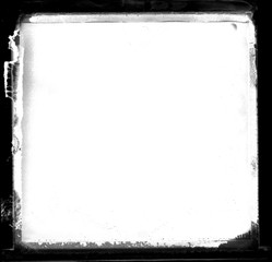 Analog film border. Film sprocket. Liquid polaroid emulsion border.