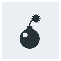 Bomb icon, bang icon