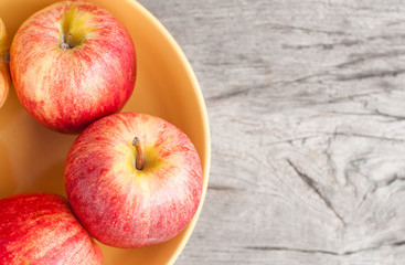 Naklejka na ściany i meble Apples on the wooden table