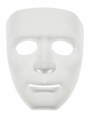 White Mask Isolated on a White Background