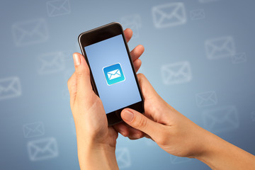 Female holding smartphone