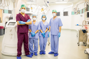 Group of doctors in an operating room