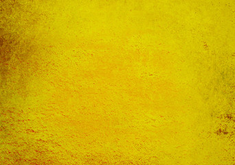 Yellow grunge wall for texture background