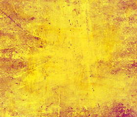 Yellow grunge wall for texture background