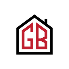 simple initial logo pentagon house