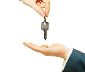 hand holds a key