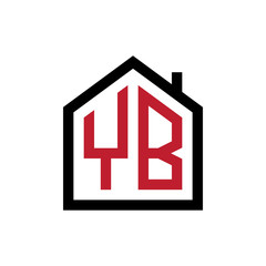 simple initial logo pentagon house