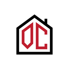 simple initial logo pentagon house