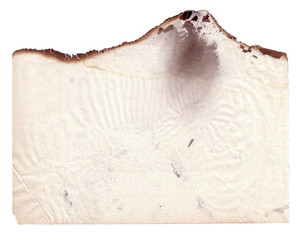 Burnt blank paper.