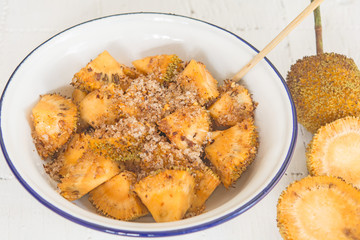 thai wild yellow fruits and sauce