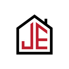 simple initial logo pentagon house