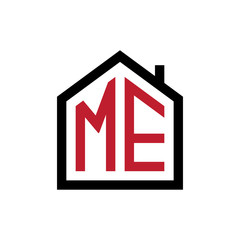 simple initial logo pentagon house