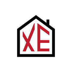 simple initial logo pentagon house