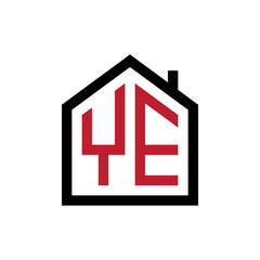 simple initial logo pentagon house