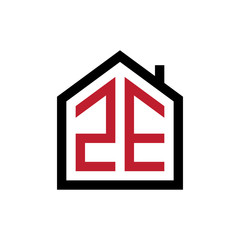 simple initial logo pentagon house