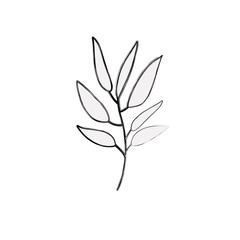 Leaves icon. Plant floral garden decoration and ornament theme. Isolated design. Vector illustration