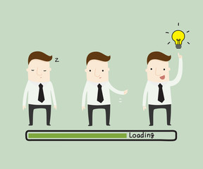 Businessman loading ,vector illustration business cartoon