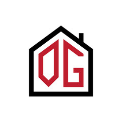 simple initial logo pentagon house