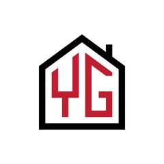 simple initial logo pentagon house