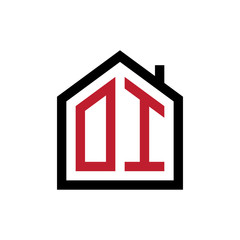 simple initial logo pentagon house