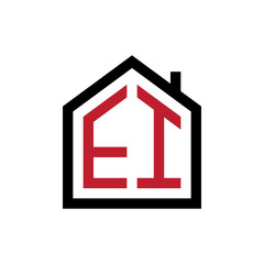 simple initial logo pentagon house