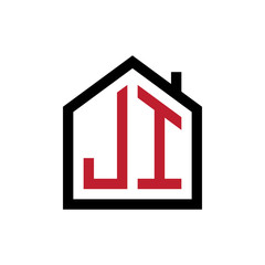 simple initial logo pentagon house