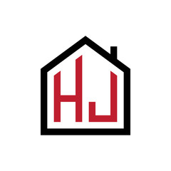 simple initial logo pentagon house