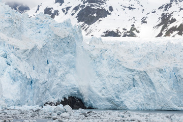 Aialik Glacier calving, Kenai Fjords National Park, Alaska.