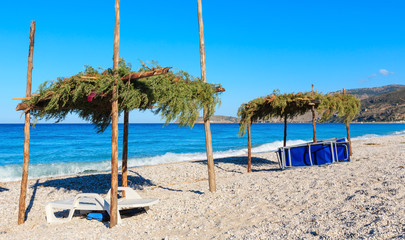 Fototapeta premium Summer morning beach (Albania).