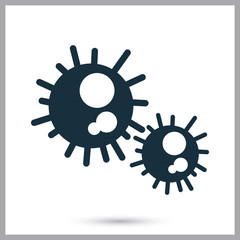 Virus icon. Simple design for web and mobile