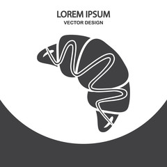 Croissant icon. Simple design for web and mobile