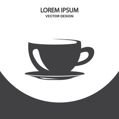 Tea cup icon. Simple design for web and mobile