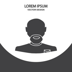 Human male avatar icon. Simple design for web and mobile