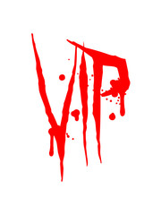 Blood splatter scratch horror halloween text circle pattern cool vip logo design lines lines pattern very important person