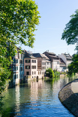 Fototapeta na wymiar Traditional houses in La Petite France, Strasbourg, Alsace, Fran