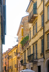 Beautiful street view of  Verona center which is a world heritag