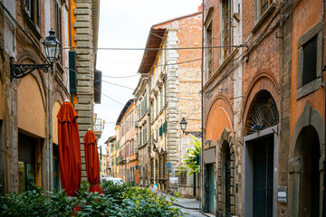 Fototapeta na wymiar street view of Old Town Pisa Tuscany, Italy