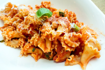 tasty pasta-Italian meat sauce pasta on the table