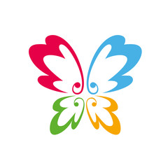 vector butterfly logo
