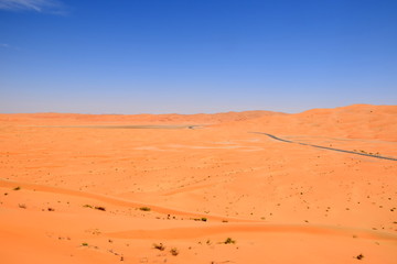 Fototapeta na wymiar road in liwa desert