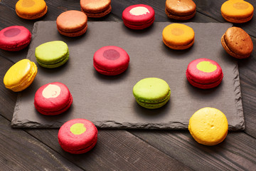 French delicious dessert macaroons