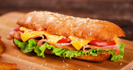 Healthy fresh seeded sandwich