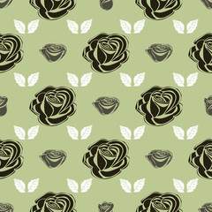 Seamless pattern Bud roses.