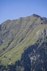 Mountain range in the Stubai Valley in Tyrol, Austria, panoramic