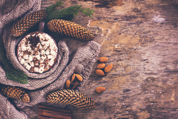 Coffee, Christmas still life.