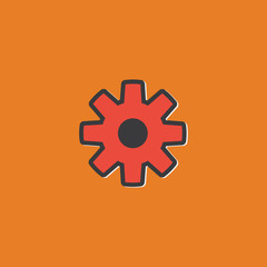 gear flat icon vector